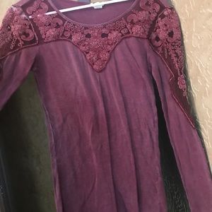 Maroon top